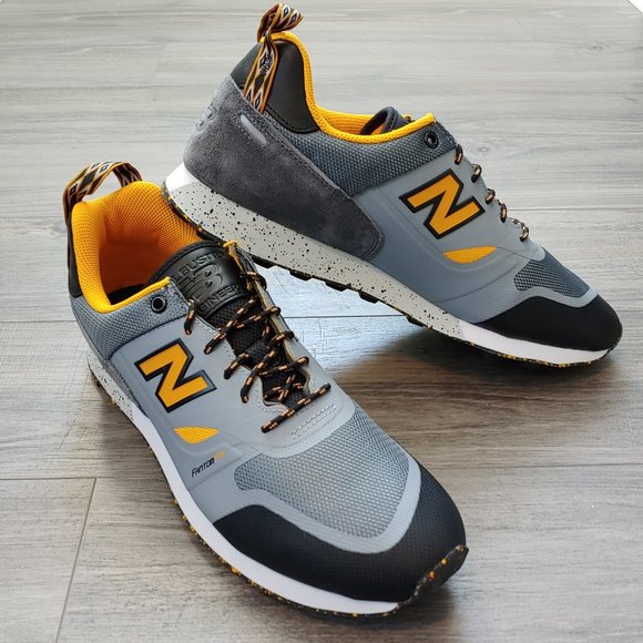 Brand New Men's New Balance Trailbuster Grey Chromatic Yellow Running Shoes 11.5 - Picture 1 of 12